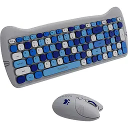 Комплект (Клавіатура та Миша) CANYON HSET-W6 EN Kitty Edition AAA+АА Wireless Blue - мініатюра 3