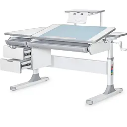 Дитячий стіл Mealux Hamilton Multicolor G з полицею S-50 (арт.BD-680 W/G MC + S50 WG)