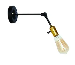 Бра настінне Levistella 752WM3402-1, E27, 60W, чорний з золотим патроном, сучасний стиль для дому - мініатюра 1