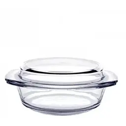 Каструля із термоскла з кришкою 1500ml кругла MS-0294