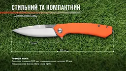 Нiж Adimanti by Ganzo Skimen design складаний помаранчевий - мініатюра 10
