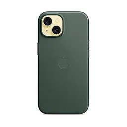 Чехол для Apple iPhone 15, FineWoven Case with MagSafe, зеленый, защитная накладка из материала FineWoven, противоударный, для iPhone, защита всего корпуса, поддержка беспроводной зарядки и MagSafe, (ARM71975) - мініатюра 5