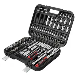 Набір інструментів 1/2" + 1/4", Cr-V, 111 од., головки: 4-32 мм, Storm Intertool ET-8111