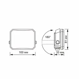 LED прожектор Videx F3 20W 5000K 220V Black (VLE-F3-0205B) - мініатюра 5