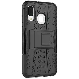 Чохол-накладка Toto Dazzle Kickstand 2 in 1 Case Samsung Galaxy A40 Black - мініатюра 7