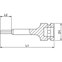Ключ торцевий ударний Wurth 1/2IN-HEXAGON-5MM-LONG (арт. 0715137605) - мініатюра 2