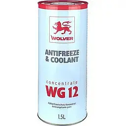 Антифриз WOLVER ANTIFREEZE & COOLANT CONCENTRATE WG12+ червоний 1,5л - мініатюра 2