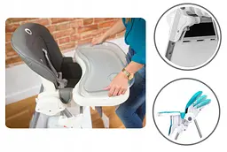 Стільчик для годування Lionelo Linn Plus Tourquise - мініатюра 4