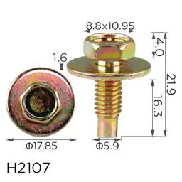 Гвинт з шайбою універсальний M6H2107)