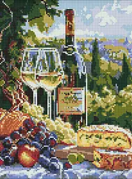 Алмазна мозаїка на підрамнику Смак шардоне 30x40 см AMO20188