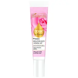 Крем-ліфтинг за шкірою навколо очей та губ Bielenda Royal Rose Elixir проти зморщок 15 мл - мініатюра 3