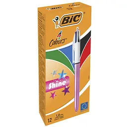 Ручка масляна Bic 4 in 1 Colours Shine Pink рожева (bc982875) - мініатюра 2