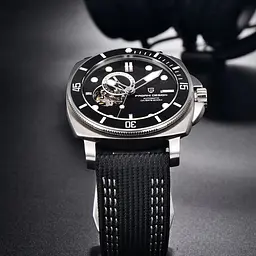 Наручний годинник чоловічий PD-1736 Silver-Black Pagani Design acs0031182 - мініатюра 3