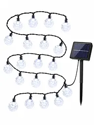 Світлодіодна гірлянда Кульки 100 LED вулична на сонячній батареї біле світло IP65 (49675990)
