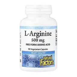 Амінокислота Natural Factors Arginine 500 мг 90 капс