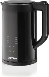 Электрочайник Gorenje 1.7 л двойные стенки LED дисплей Strix контроль черный kuh0015386 - миниатюра 2