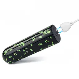 Вібратор для клітора Lovetoy Music Massager Glow In The Dark 8.5 см чорний - мініатюра 7