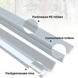 Ущільнювач для вікон Supretto із пінополіуретану вітрозахисний 4 м (91620001) - мініатюра 8