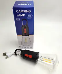 Кемпінгова LED лампа акумуляторна ліхтар світильник з гачком світлодіодна лампочка UKC Camping lamp UKC LED-2
