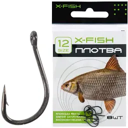 Гачок X-Fish Плотва #12 (8 шт/уп)