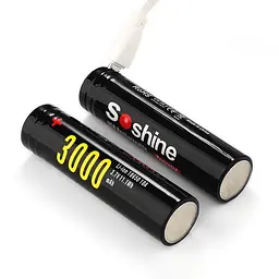 Акумулятор Soshine 18650 Li-Ion microUSB 3000mAh 1шт - мініатюра 2
