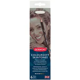Кольорові олівці Coloursoft Skintone 6 кол. Derwent (5028252101943)