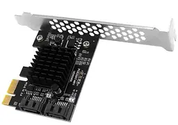 Контроллер Dynamode PCI-E to 2 х SATA III (6 Гбит/сек), 2 внутр. канала, чипсет Marvell 88SE91XX - мініатюра 4
