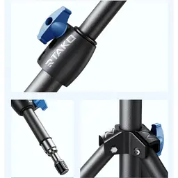 Штатив Rtako ZJ-ZB01 55CM Matte Finish Carbon Steel Tripod Black (6930539528246) - мініатюра 3