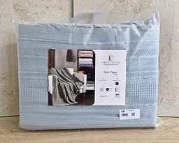 Турецьке вафельне покривало First Choice Sole 220x240 см Turquoise - мініатюра 7