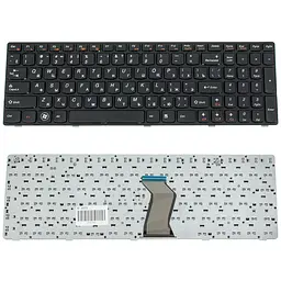 Клавіатура для ноутбука LENOVO (G570 G575 G770 G780 Z560 Z565) rus чорний чорний frame