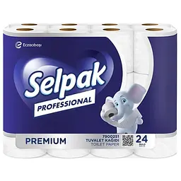 Туалетний папір Selpak Professional Premium тришаровий 24 рулони