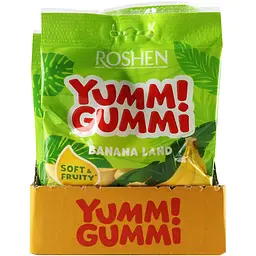 Цукерки Roshen Yummi Gummi Banana Land 70 г (916767) - мініатюра 3