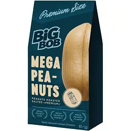 Арахіс Арахіс Big Bob Premium смажений солоний 80 г