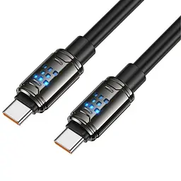 Дата кабель Hoco U143 Joy Type-C to Type-C 240W (1.2m) Black - мініатюра 4