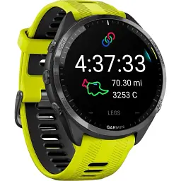 Смарт-годинник Garmin Forerunner 965 Carbon Gray Titanium Bezel w. Black Case and Amp Yell/Black S. Band (010-02809-02/12/ ()