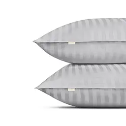 Комплект постільної білизни Cosas євро сатин з простирадлом на резинці SILVER CS1 200 x 220 см (StrSatin_09Silver_El180-Silver_200) - мініатюра 5