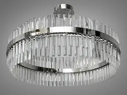 Підвісний світильник LED Diasha 840/800CH 190W, хром, регульована висота, для вітальні, коридору - мініатюра 3