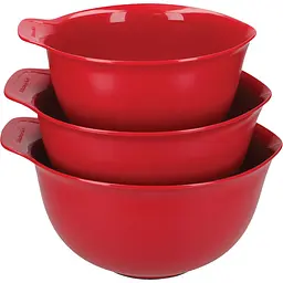 Набір мисок для змішування KitchenAid Universal червоний 3 шт. (KQG175OSERE) - мініатюра 2