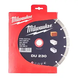Диск алмазний MILWAUKEE DU 230, діаметр 230мм (цегла, бетон, шлакоблок)