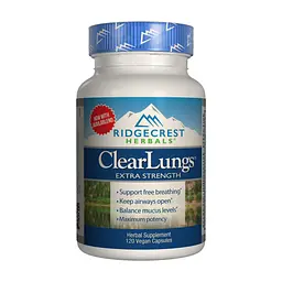 Трави Ridgecrest Herbals Комплекс для Підтримки Легких, Екстра Сила, Clear Lungs, Rid (RDH-00156)