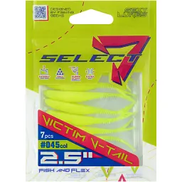 Силікон Select Victim V-Tail 2.5" 045 FE (7 шт/уп) - мініатюра 2