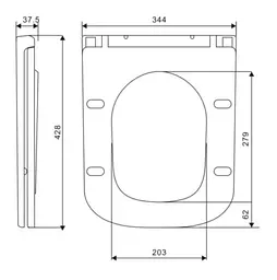 Сидіння для унітазу Qtap (Gemini 490) з мікроліфтом, Slim Duroplast, Quick Release QTSC179W49385 - мініатюра 5