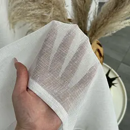 Турецький тюль батист з люрексом білий 300х270, тасьма ALBO pbe0052334 - мініатюра 2