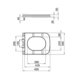 Сидіння для унітазу Qtap Nando з мікроліфтом Slim QT12991222AW - мініатюра 6