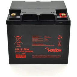 Акумуляторна батарея MERLION HR12190W, 12V 45Ah ( 196 х 165 х 173 (173) )
