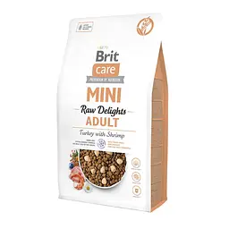 Сухий корм для собак малих порід Brit Care Mini Raw Delights Turkey with Shrimp індичка з креветкою 2 кг (арт.173214/571321)