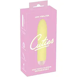 Міні вібратор Cuties Orion 13.2 см жовтий