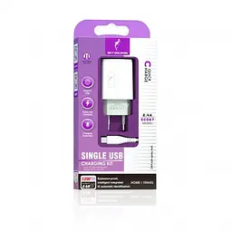 Мережевий зарядний пристрій SkyDolphin SC06T (1USBx2.4A) White + кабель USB Type-C (SDMZP-000179)