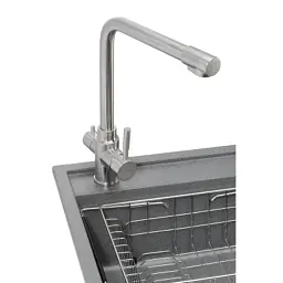 Мийка кухонна GRANADO Optimal Artes grafito (+ змішувач Badalona LUX inox + дозатор Redondo inox + коши (ksg1209) - мініатюра 2