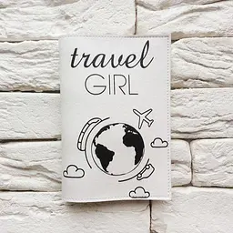 Обкладинка на паспорт Travel girl 7 (білий) - мініатюра 2